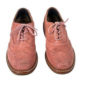 Fossil Batey Boyfriend Women loafer Shoes Size 6.5 pink Suede